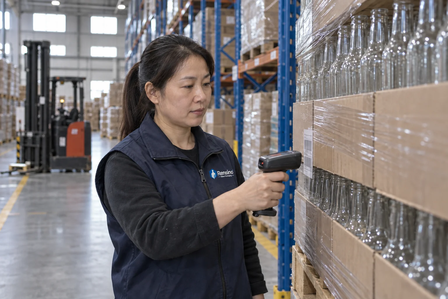 Rensino warehouse & dispatch — branded factory visualization