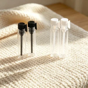 0.5ml, 1ml, and 2ml Clear Borosilicate Glass Test Tubes with Rubber Stopper, Round or Flat Bottom, for Laboratory Use