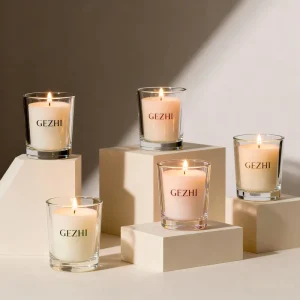 10 oz Round Clear Glass Candle Jar with Customized Box for Candle Making