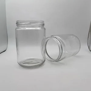 100 1000ml Clear Glass Canning Jar With Cap Round Shape Screen Printing 100 150 350 750 1000 ml