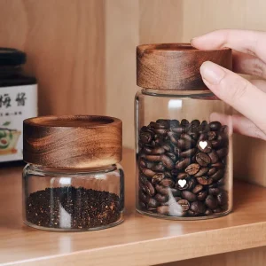 100 800ml Glass Spice Jars 1300ml 1000ml Honey Container with Acacia Wood Screw Lids Food Storage & Kitchen Container