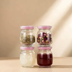 100% Quality Check Round Glass Jar with Lid Clear for Bakery Biscuit Cookie Display Pack