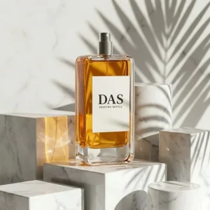 100 ml Rectangle Empty Glass Perfume Bottles for Men with Silver Sprayer