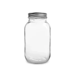 1000 ml 32 oz Hermetic Glass Mason Jar for Canning, Pickles, and Cookie Storage