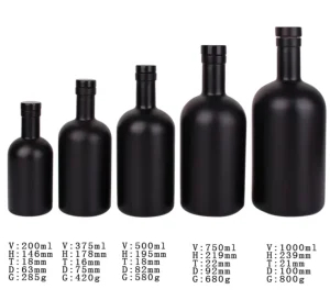 1000ml 100-Piece Cork-Sealed Clear Flat-Bottom Glass Liquor Bottle for Reed Diffuser, Brandy, Vodka, Whisky