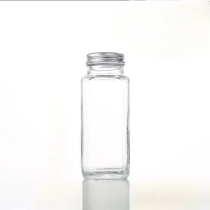 1000ml 500ml 400ml 250ml 200ml French square Glass Beverage Bottles with Plastic Lid for Fruit Juice Milk
