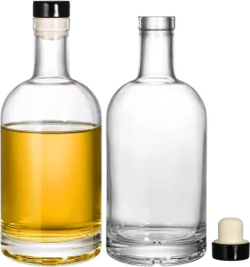 1000ml Glass Bottle with Cork Stopper for Wine, Oil, Vinegar, Kombucha, Beer, and Beverages