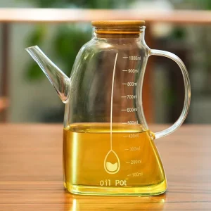1000ml Sealed High Borosilicate Glass Oil Dispenser with Handle