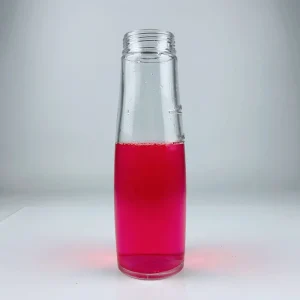 1000ml Tall Round Clear Glass Water Juice and Beverage Bottle with Screw Mouth