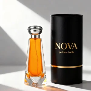 100ML Tapered Shape Irregular Luxury Perfume Bottle Man Crimp Glass Sprayer Bottle with Magnet Cap Perfume Glass Empty Bottle