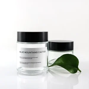 100g 200g Round Thick Clear Glass Cosmetic Packaging Jar for Skin Care Cream