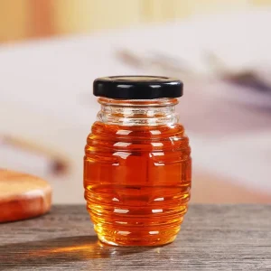 100g 250g 500g 1000g Clear Glass Food Container with Screw Lid for Honey and Sauce
