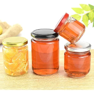 100ml 1000ml Clear Round Wide Mouth Glass Jar Canning Jars for Honey Jam Pickle Sauce With Metal Lid
