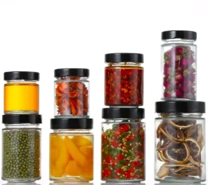 100ml 150ml 180ml 250ml 280ml 380ml 500ml 750ml 1000ml Ergo Glass Jar Glass Honey Jam Jar with Deep Lid
