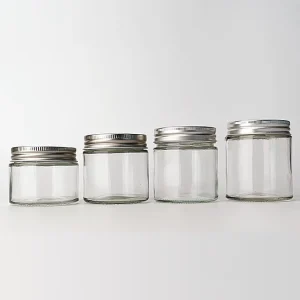 100ml 150ml 180ml 250ml Round Glass Canning Food Jars with Metal Lid