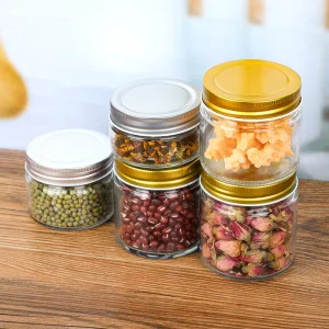 100ml 150ml 200ml 250ml 300ml 500ml Round Shape Glass Jars for Food Packaging with Screw Lids