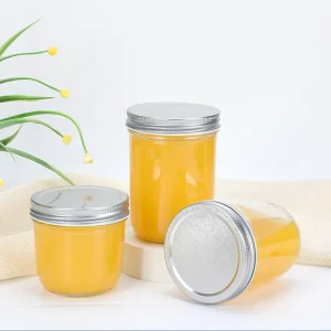100ml 150ml 200ml 250ml 500ml Round Wide Mouth Mason Jar Blueberry Jam Glass Jar for Food Canning with Bottle Cap