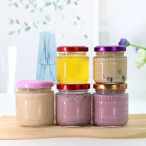 100ml 150ml 200ml 300ml 380ml 500ml Clear Sauce Canning Jam Candle Honey Spice Salsa Glass Jars