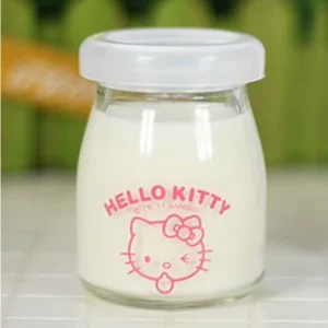 100ml 150ml 200ml Glass Dessert Cup with Lid Yogurt Pudding and Milk Bottle