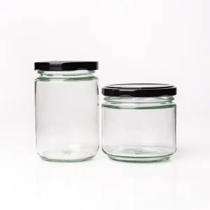 100ml 150ml 240ml 350ml Clear Glass Jar for Honey Jam Vegetables Pickles With Metal Lid