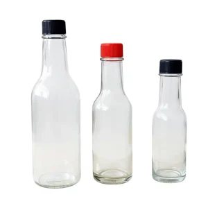 100ml 150ml 250ml Recyclable Glass Screw Cap Screen Printed Sauce Bottle with Custom Logo