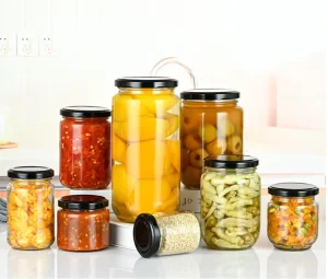 100ml 195ml 240ml 500ml 8 oz Empty Round Food Storage Canning Air Tight Glass Jars With Metal Lids