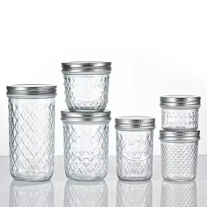100ml 200ml 250ml 300ml 350ml 500ml 650ml Glass Canning Jars Glass Mason Jars Jelly Jars With Regular Lids Ideal for Jam Honey