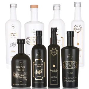 100ml 200ml 250ml 500ml 750ml 1000ml Screen-Printed Olive Oil Glass Packaging Bottles