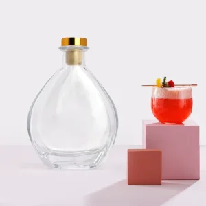 100ml 200ml 250ml 500ml Custom Shape Glass Spirits Bottle With Cork