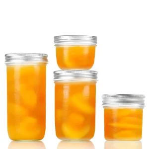 100ml 200ml 300ml 400ml 500ml 650ml Empty Wide Mouth Glass Mason Jar with Lid for Jam, Caviar, and Canning