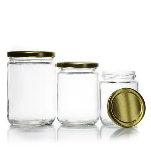 100ml 250ml 350ml 500ml 720ml Round Shape Glass Jar for Honey Jam Jelly With Metal Lid