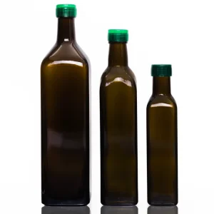 100ml 250ml 500ml 750ml 1000ml Empty Square Glass Olive Oil Bottle with Cap