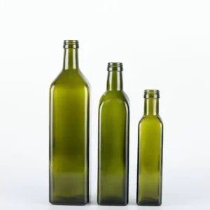 100ml 250ml 500ml 750ml 1L Empty Square Dark Green Cooking Olive Oil Glass Bottles