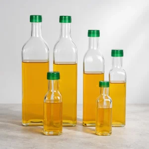 100ml 250ml 500ml 750ml Reusable Olive Oil Glass Bottle with Screw Cap