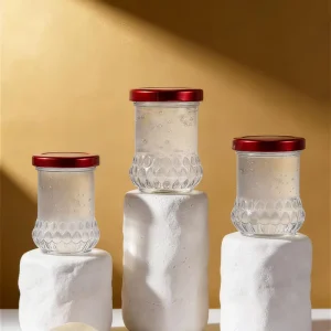 100ml 250ml Empty Round Glass Food Storage Jars for Jam Spice Bird’s Nest with Airtight Tinplate Lid