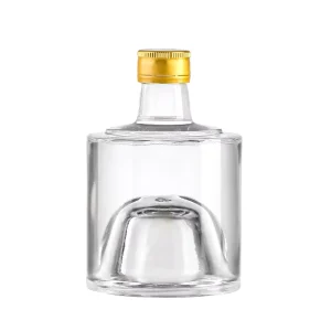 100ml 250ml Stacked Glass Liquor Bottle with Cork and Screw Lid