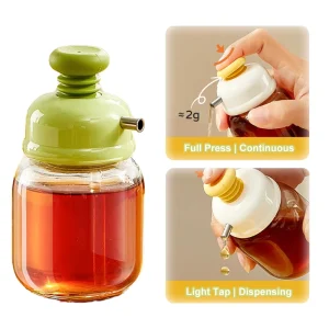 100ml 3.38oz Press Oil Dispenser and Pourer Bottle for Olive Oil, Sauce, or Vinegar