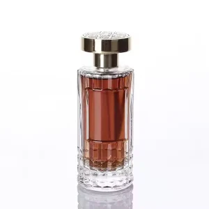 100ml Cylinder Clear Empty Glass Perfume Bottle with 15mm Neck Pump Sprayer and Gold Cap