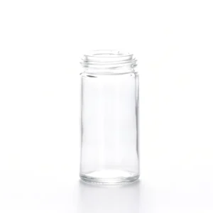100ml Empty Round Glass Seasoning Bottle with Lid for Powder and Spice Storage