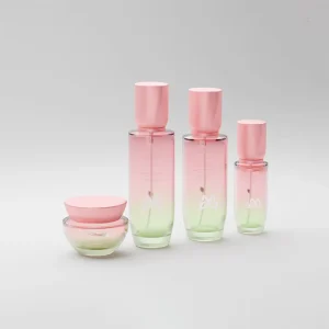 100ml Glass Cylinder Cosmetic Bottle Set for Moisturizing Lotion Essence & Cream Travel Pack with Silk Screen Printing