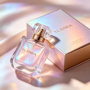 100ml Polygon Transparent Glass Perfume Bottle with Lid