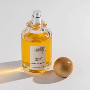 100ml Round and Flat Glass Perfume Spray Bottle with Gradient Finish and Screen Printing