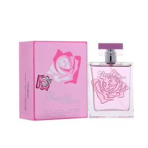 100ml Slender Glass Perfume Bottle with Rose Surface Silver Sprayer and Clear Cap