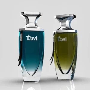 100ml Vintage Flat and Round Perfume Glass Bottles with Glass Cap Pump Sprayer Carton Packaging
