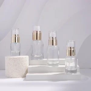 10ML 15ML 30ML 50ML Plastic Round Glass Serum Dropper Bottle Airless Glass Pump Sprayer Bottle