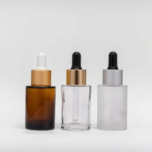 10ml 100ml Matte Frosted Glass Essential Oil Dropper Bottles with Custom Color and Screen Printing