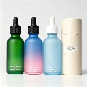 10ml 15ml 30ml 1oz 2oz 100ml Frosted Pink, Blue, or Matte White Glass Dropper Bottle with Box