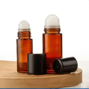 10ml 15ml Amber And Clear Glass Roll-On Bottles With PP Cap Travel Dispenser For Essential Oil And Perfume