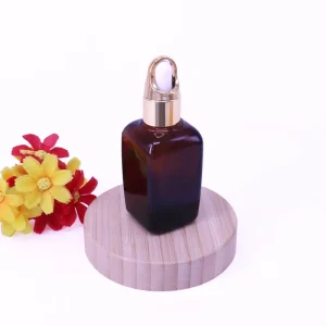10ml 20ml 30ml 50 ml 100ml Custom Empty square Thick Matte Amber Black Cosmetic Glass Dropper Apothecary Bottles for Hair Oil