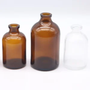 10ml 20ml 30ml 50ml 100ml Factory Price Clear Amber Glass Vials Injection Glass Potion Bottles Cosmetics Packaging Containers